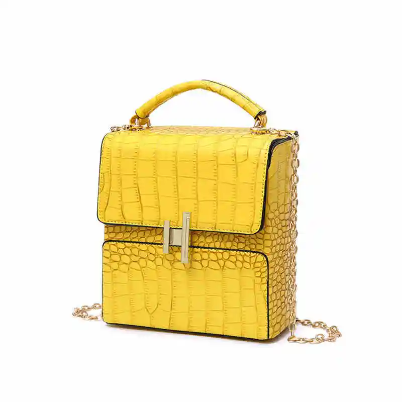 

Fashion Alligator Flap Woman Bag Totes Designers Fresh Women Shoulder Bag PU Leather Handbags Chains crossbody bags Rivet sac
