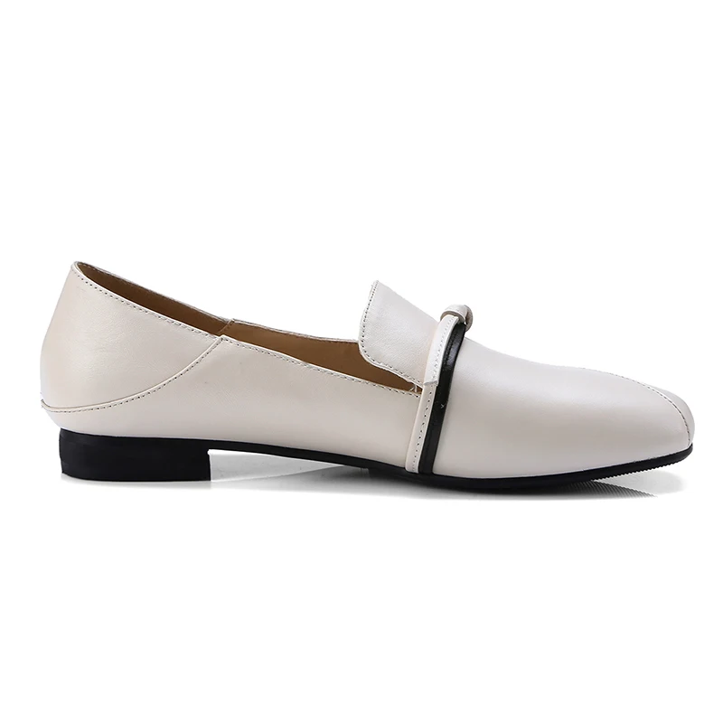Noir Bout Plate Femme 2019 Chaussures Wetkiss Nouveau Femmes Liée brown Appartements Carré En Croix Semelle beige Printemps Mules Véritable Cuir 8qFqT6