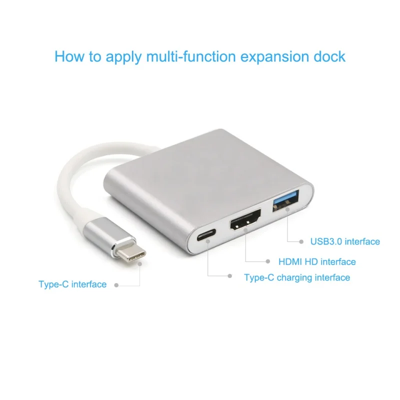 USB C к HDMI 4 K адаптер 3 1 концентратор type 0/HDMI/type Женский зарядного устройства для