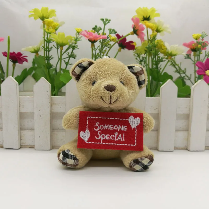 Мини-коричневый мишка мягкие плюшевые игрушки для детей куклы для ключевых Чиан 9 см 6 шт. Graduation Bear