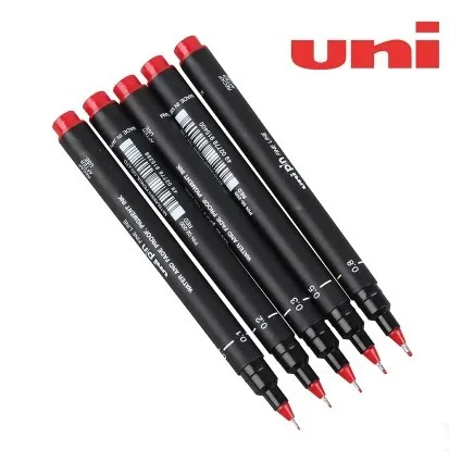 

New Arrival!! Red and Blue color Uni Pin Fine Line,water and fade proof,pigment ink