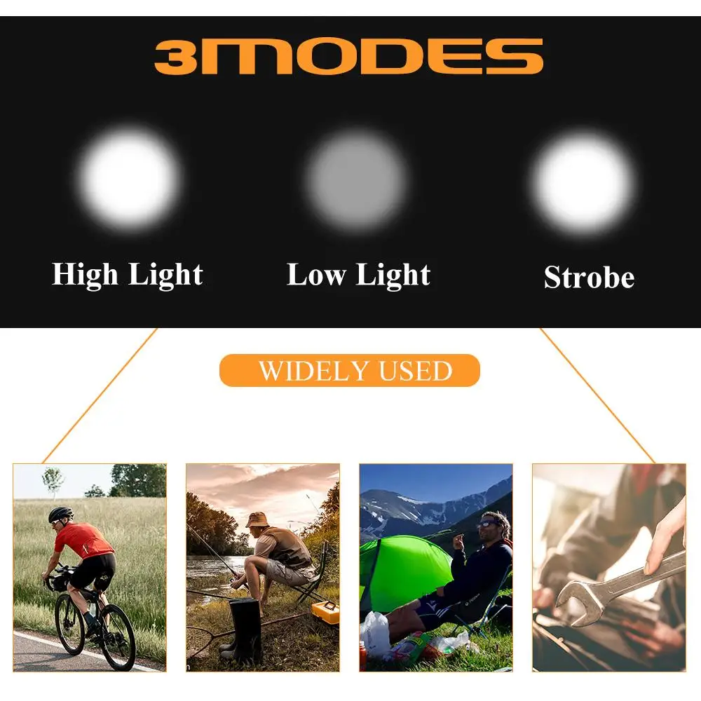 Top 8000 Lumen USB Rechargeable Bicycle Light MTB Bike Light Zoom Flashlight Waterproof Built-in 18650 Battery Bicycle Accessories 5