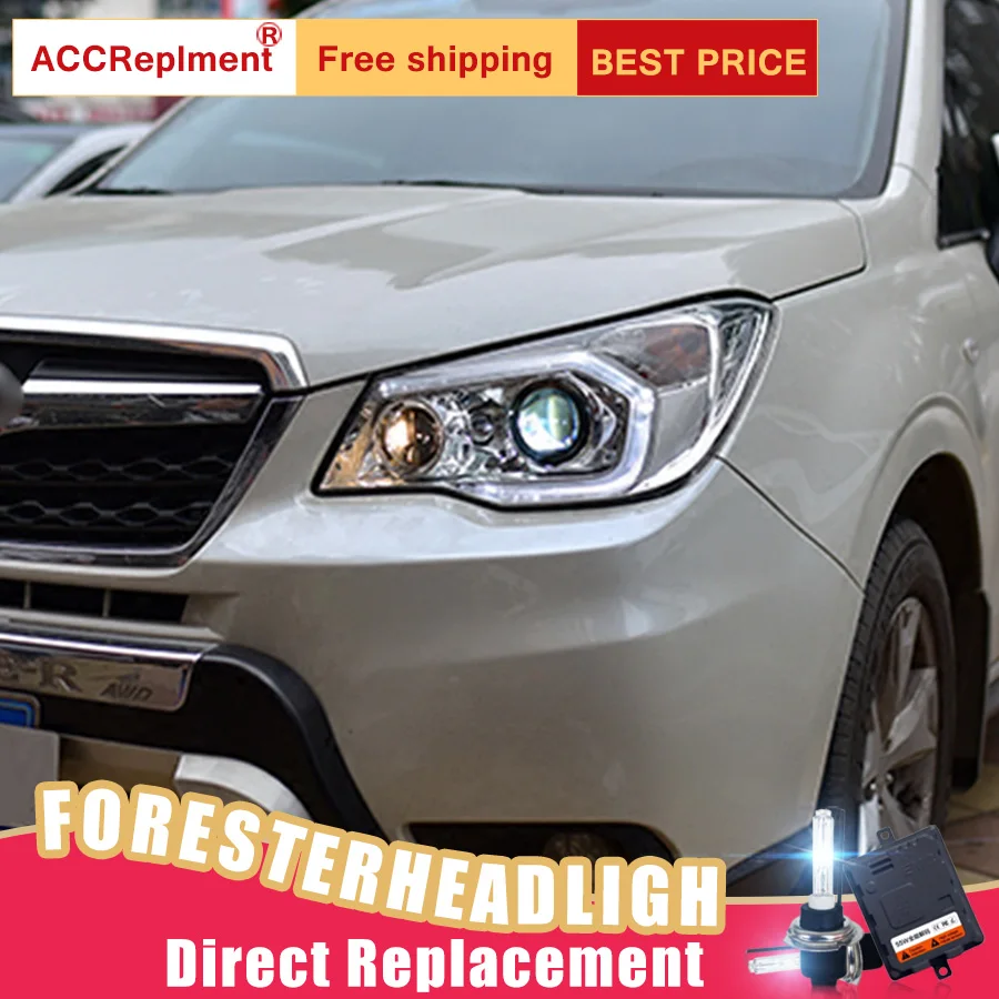 2 шт. светодиодный фары для Subaru Forester 2014 2018 Автомобильные ангельские глазки