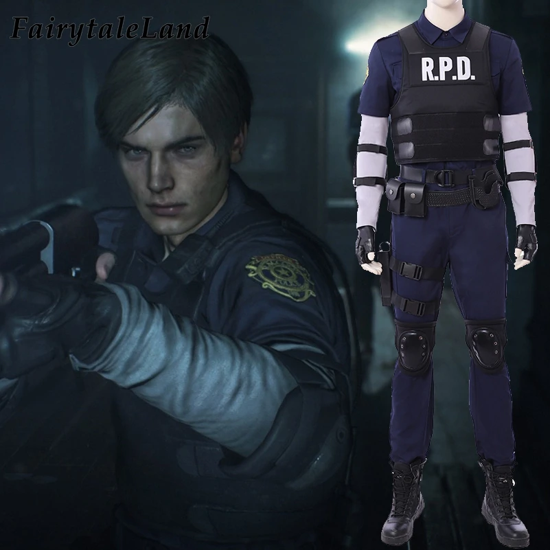 

Resident Evil 2 Remake Leon Cosplay Costume Halloween costumes Leon Scott Kennedy Costume clothing Custom made outfit