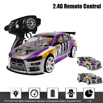 

70km/h 2.4G RC 1:10 4WD Double Battery High Power Model Driver LED Headlight Racing Truck Two Different Models of Tires 40AP03