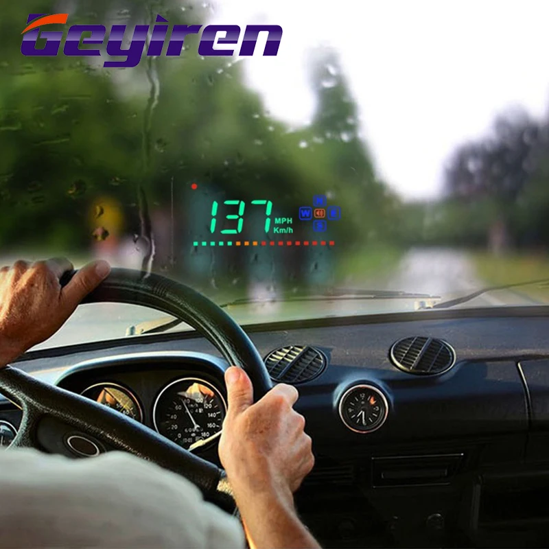 

GEYIREN A2 display head up display gps Digital Car Speedometer Auto Windshield Project Speedometer GPS hud head up display cars