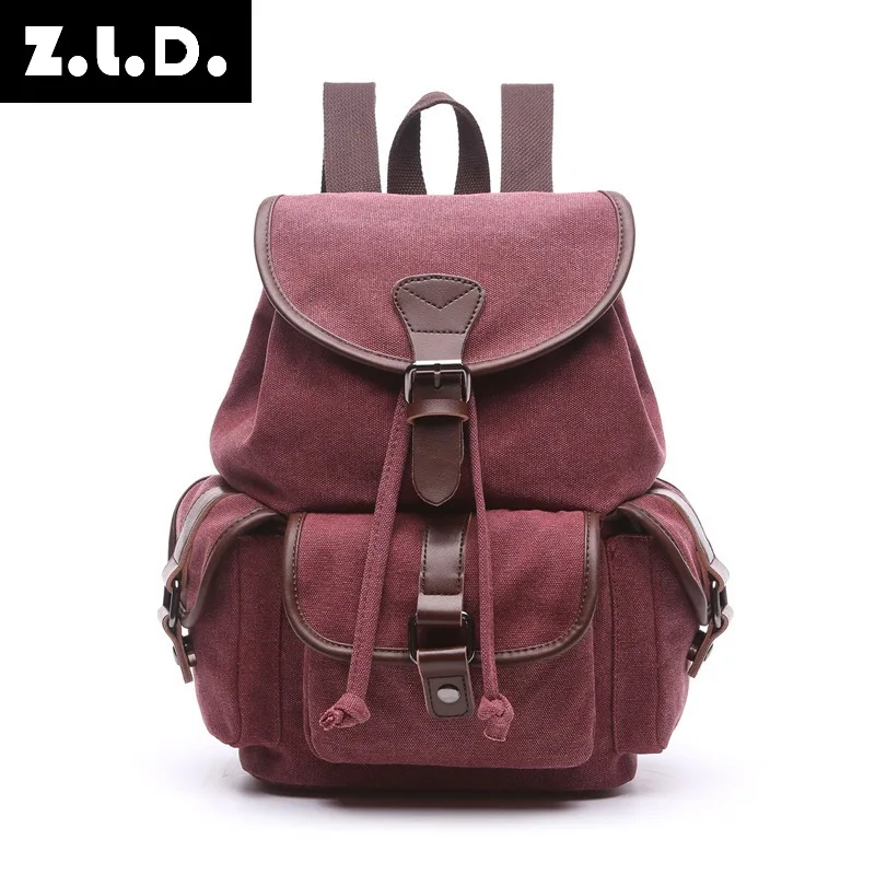 

The New Version Of The Korean Tide Female Canvas Bag Teenage Girl Backpacks For School Canvas Backpack