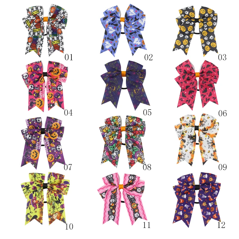 Elastic Hair Bands Fashion Cute Printed Bow High Quality Baby Headwear for Girls Grosgrain Rope Ponytail Holder Accessories | Детская