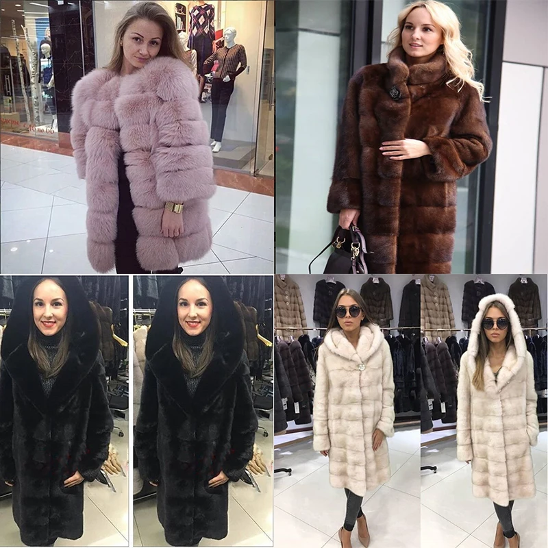 FURSARCAR индивидуальная зимняя шуба из натурального меха Женский Роскошный