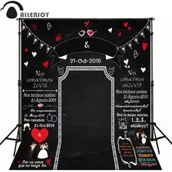 Allenjoy фоновые доске фон для фотосессии для романтичной свадьбы с птичками с оригинальным дизайном для фотостудии