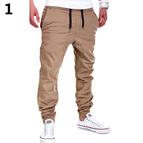 Men's Fashion Casual Elastic Drawstring Pants Baggy Sweatpants Harem