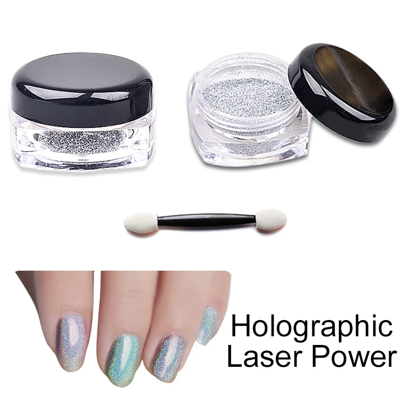 Holographic Laser Glitter Dust Powder Nails Art Holo Shinning Powders