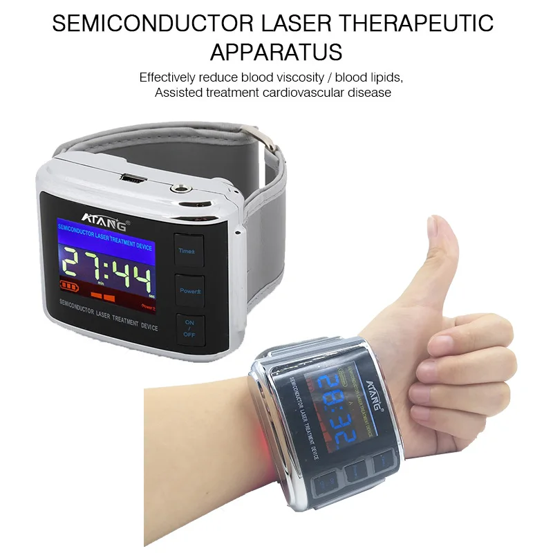Низкий уровень лазерная терапия устройство диабет гипертония гиперлипидемия высокое кровяное давление холодный лазер часы