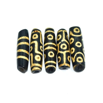 

Tibet DZI agate beads unusual big Tunnel Old Black 8/9/15 eyes Tortoiseshell 9 eyes dzi Men&women necklace DIY Free Shipping