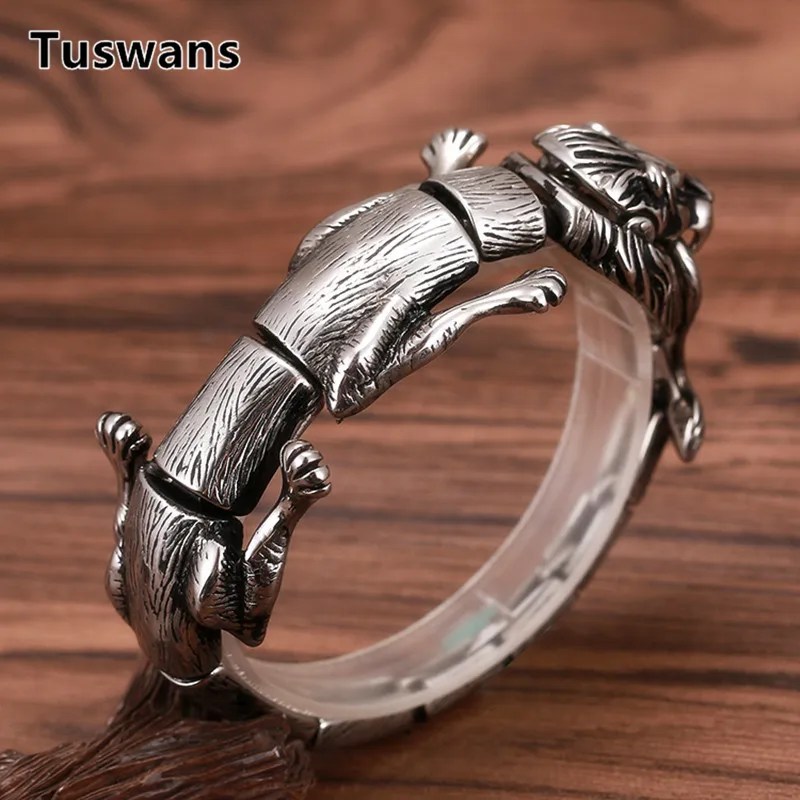 Браслет мужской из нержавеющей стали уникальный свирепый лев в стиле панк