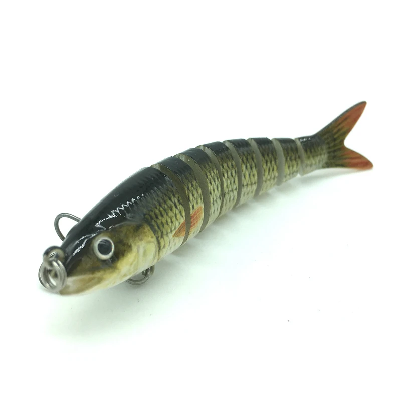 

8.5CM 8g Hard Fishing Lure Multi Jointed Real Eyes Lure 8-Segment Hard Lure Crankbait With 1 Hook Fishing Baits For Ocean Lake