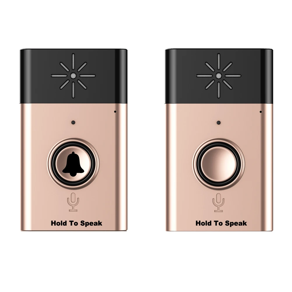 

New Intelligent Battery Wireless Doorbell With Voice Intercom 300M Distance Outdoor Transmitter + Indoor Receiver #LO