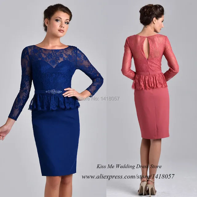Royal Blue Short Mother of the Bride Dresses