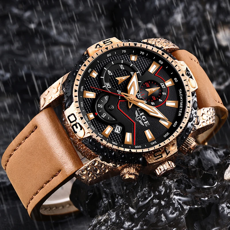 2019 LIGE Mens Watches Top Brand Luxury Men's Military Sports Watch Men Casual Leather Waterproof Quartz Clock Relogio Masculino 2019 LIGE Mens Watches Top Brand Luxury Men's Military Sports Watch Men Casual Leather Waterproof Quartz Clock Relogio Masculino