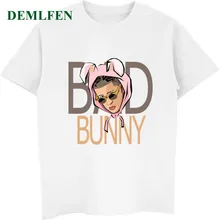 Футболка с забавным плохим Кроликом, мужская летняя хлопковая Футболка с круглым вырезом и коротким рукавом, удобная футболка для подростков