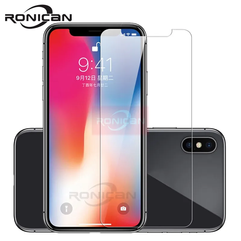Защитное стекло RONICAN закаленное для iPhone XS Max X XR 6 1 5 8 дюймов 2018 7 plus 6s SE|Защитные