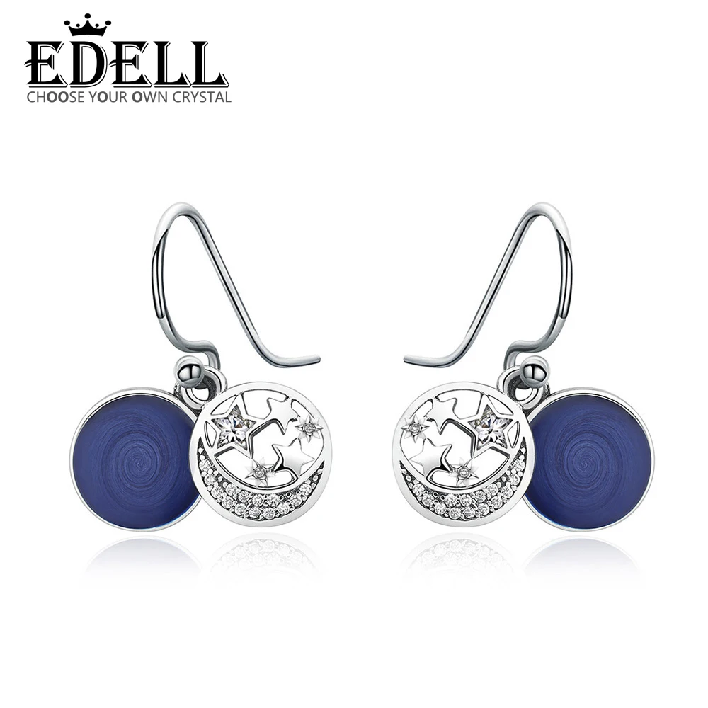 

EDELL lovely Charms Bead Fits Original Charms Bracelets 100% 925 Sterling Silver Glass Beads DIY Jewelry Gift Free Shopping