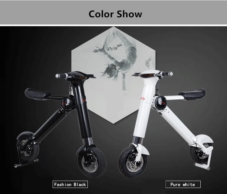 Discount New ET Folding electric bicycle two-wheel balance intelligent electric car foldable motorcycle scooter 2