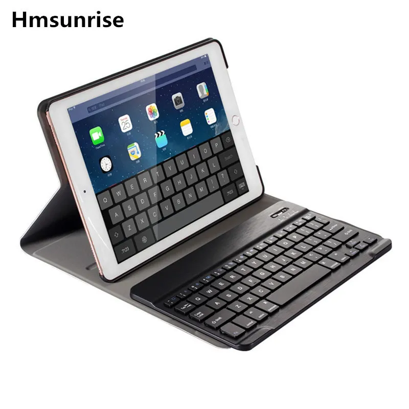 

Hmsunrise for ipad 2018 case Wireless Bluetooth Keyboard Cover For iPad 9.7 2018 A1893 A1954 Ultra thin Detachable Tablet Case
