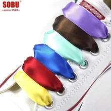 1 пара атласная шелковая лента шнурки 80 см плоская шелковая лента Белая обувь кружева T121