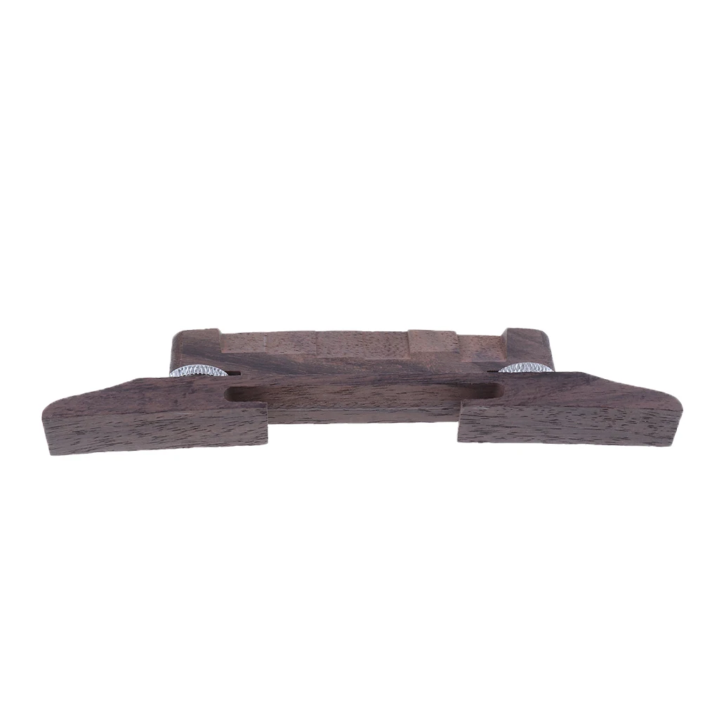 Perfeclan Rosewood Carved Guitar Bridge for Jazz Guitar Replacement Parts Rosewood Saddle Jazz Guitar Bridge