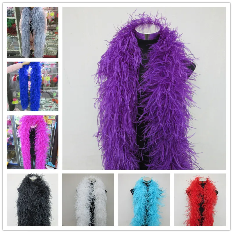 YY tesco 10 Meters Fluffy Ostrich Feather Boa Skirt Costumes/Trim For