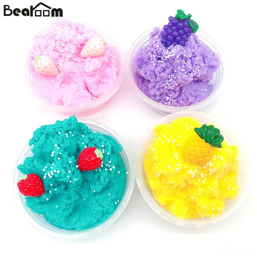 

Bearoom Soft Modeling Clay Cloud Slime Fimo Polymer Clay Pineapple Fluffy Slime Learning Education Toys Christmas Gifts For Kids