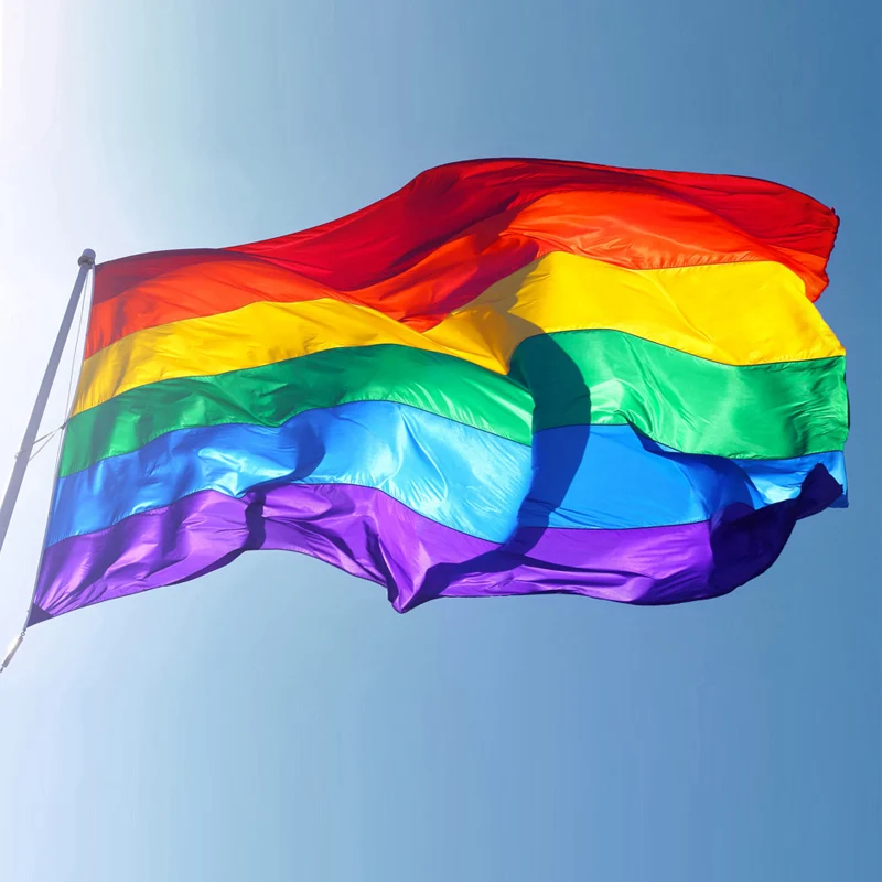 

90x150cm LGBT Flag Lesbian Gay Parade Banners LGBT Pride Flag Polyester Colorful Rainbow Flag for Decoration