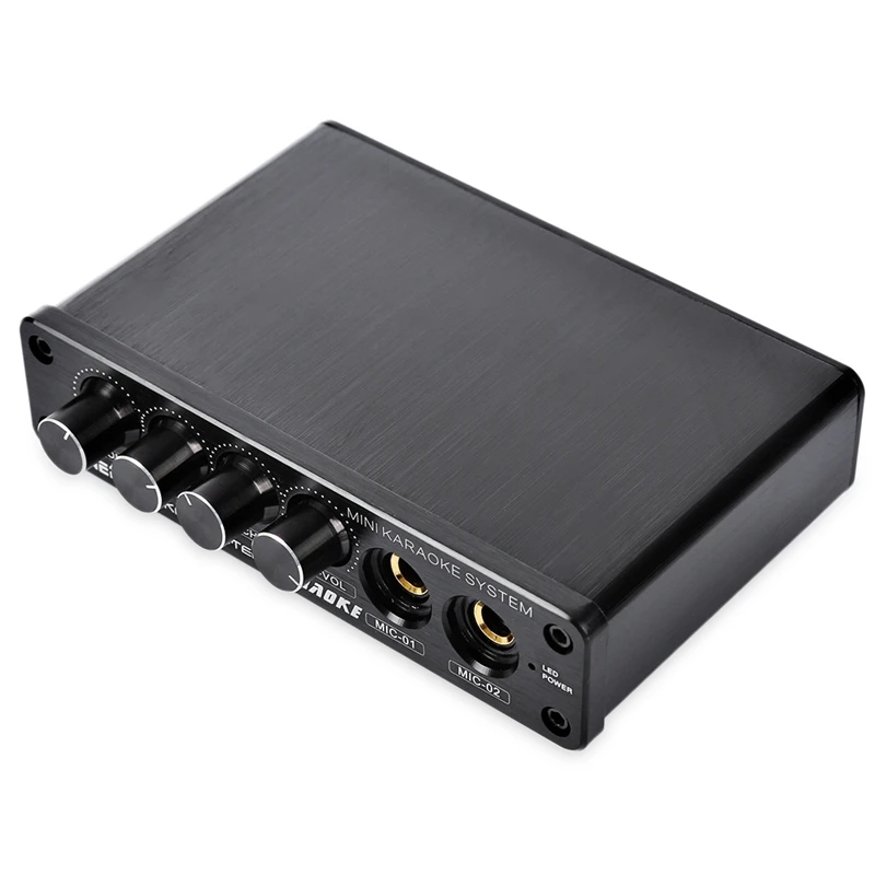 

Lynepauaio Karaoke Tv/Mobile Dual-Microphone Mini Karaoke Mixing Console Which Supports Moving-Coil Microphone Input, And Is S