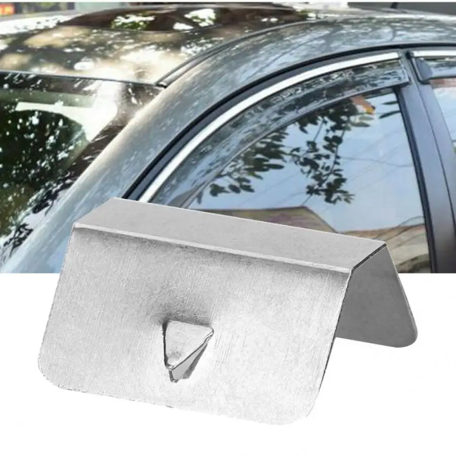 

Universal Car Wind Rain Deflector Channel Stainless Steel Fixing Retaining Clips Set Wind Deflector Clips araba aksesuar