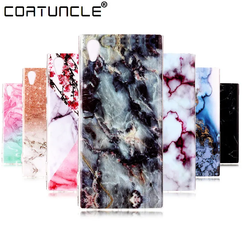 

COATUNCLE Soft TPU case sFor Fundas Sony Xperia XA1 Plus case For Coque Sony XA1 Plus Marble Stone Silicone cover phone cases