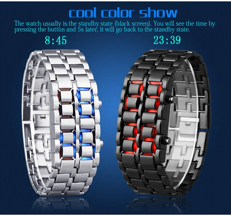 Aidis youth sports watches waterproof electronic second generation binary LED digital men's watch alloy wrist strap watch