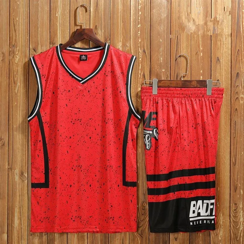 kids basketball sets boys blank basketball jerseys youth sports Set