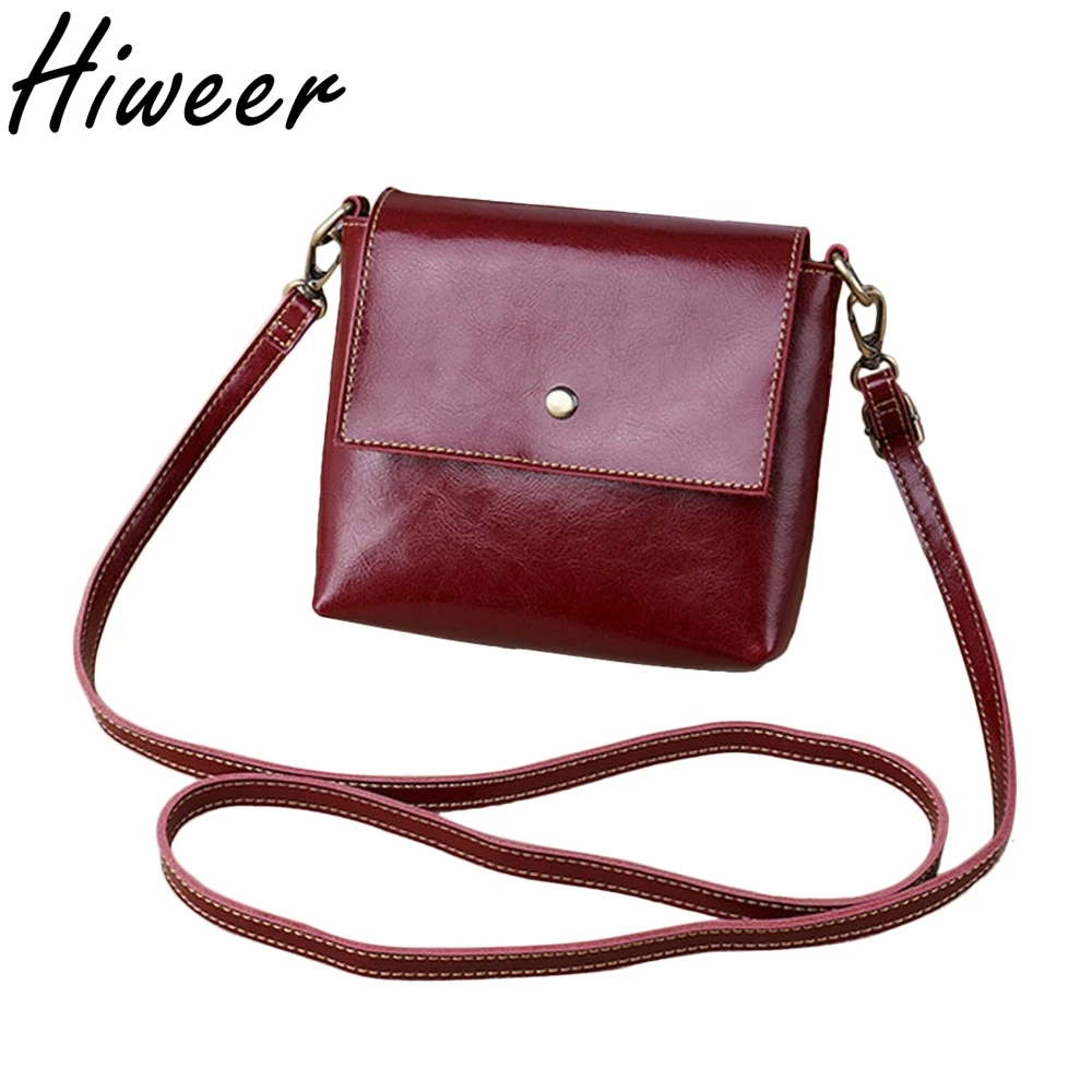 

casual bags Genuine leather handbag vintage 2017 new flap crossbody Messenger bag simple small student women shoulder