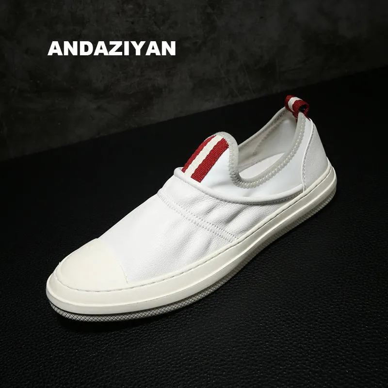 

European station spring and autumn new high-end men's leather board toe layer leather tide shoes daily casual men shoes