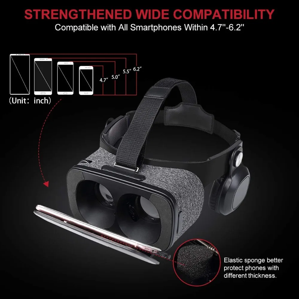 BOBOVR Z5 3D VR очки шлем виртуальной реальности 2020 с стереозвуком для смартфона 4 7 6 2