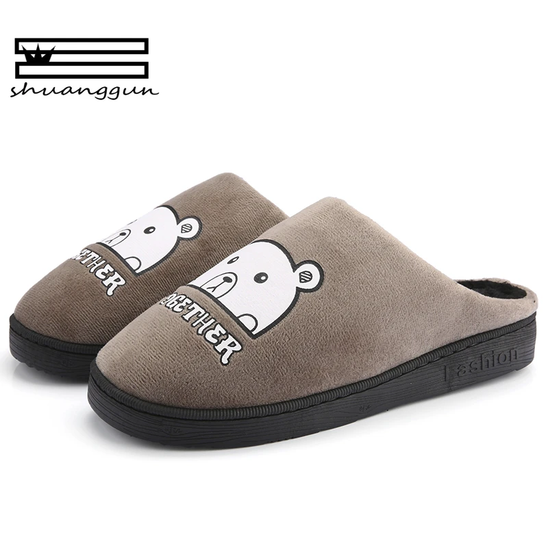 

Winter Fashion Couples Cotton Non-slip Soft Slippers Men Women Superhero Indoor Warm Home Slippers Warm Slippers Indoor Bedroom