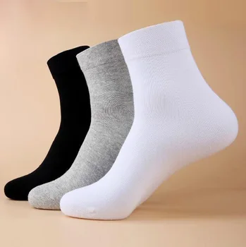 1 Pairs Good Quality new Classic black white gray solid 3 colors socks Fashion brand quality