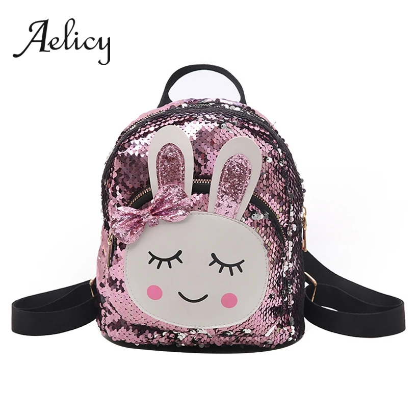 Aelicy/Модный Блестящий мини-рюкзак для девочек яркая детская Наплечная Сумка