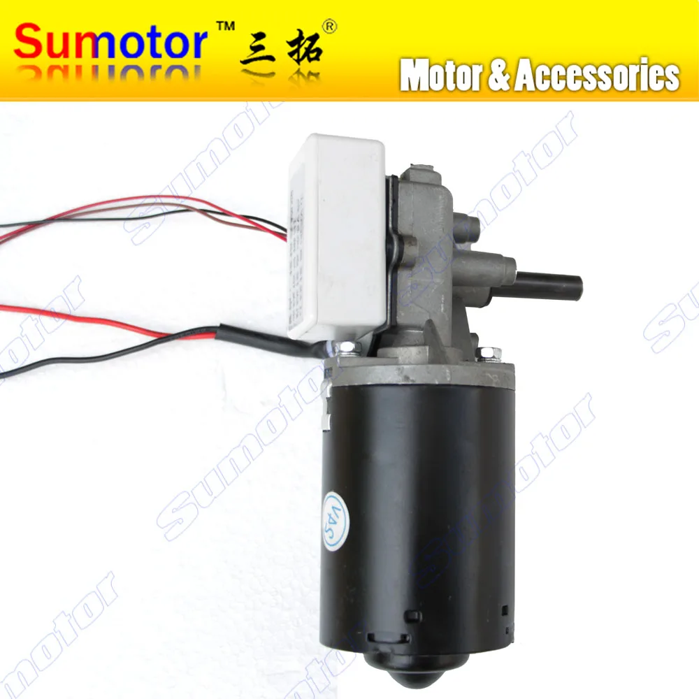 

GW6280 DC 24V 30 50 100 rpm Worm Gear Motor Right version Self-locking Garage door replacement with Hoare encoder Hall sensor