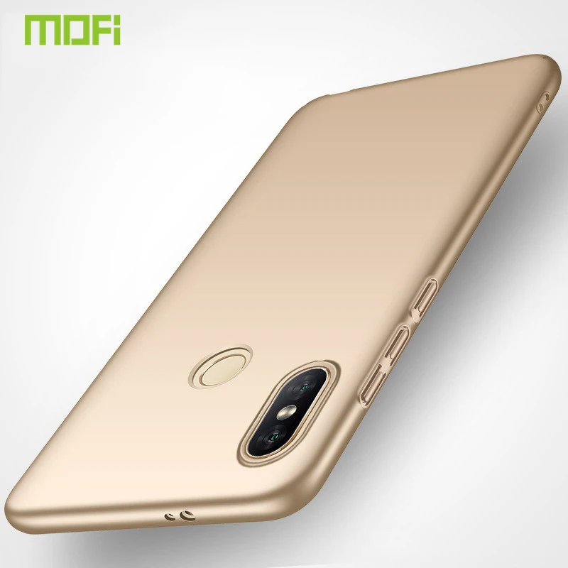 

For Xiaomi Redmi Note 5 Pro Case Cover Mofi Redmi Note 5 Case Cover Hard Back Cover Soild Color Black Blue Red Rose Gold Simple