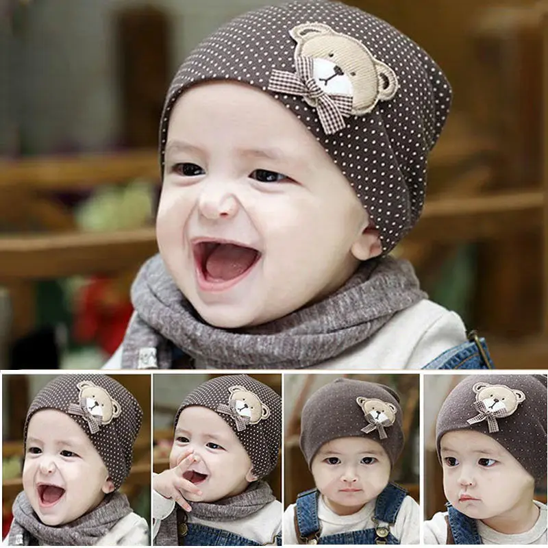 Unisex Brown Cotton Hat For New Born Kid Child Baby Boy/Girl Soft Toddler Cap soft baby child bath shampoo shower cap hat pink