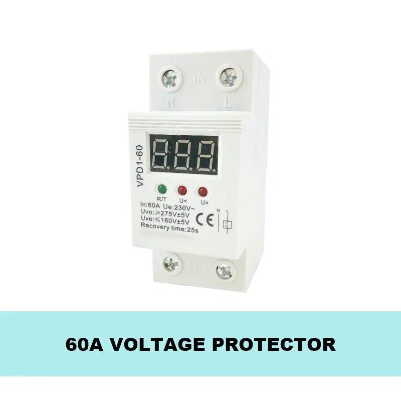Buy 60A 220V automatic reconnect over voltage and under voltage protection