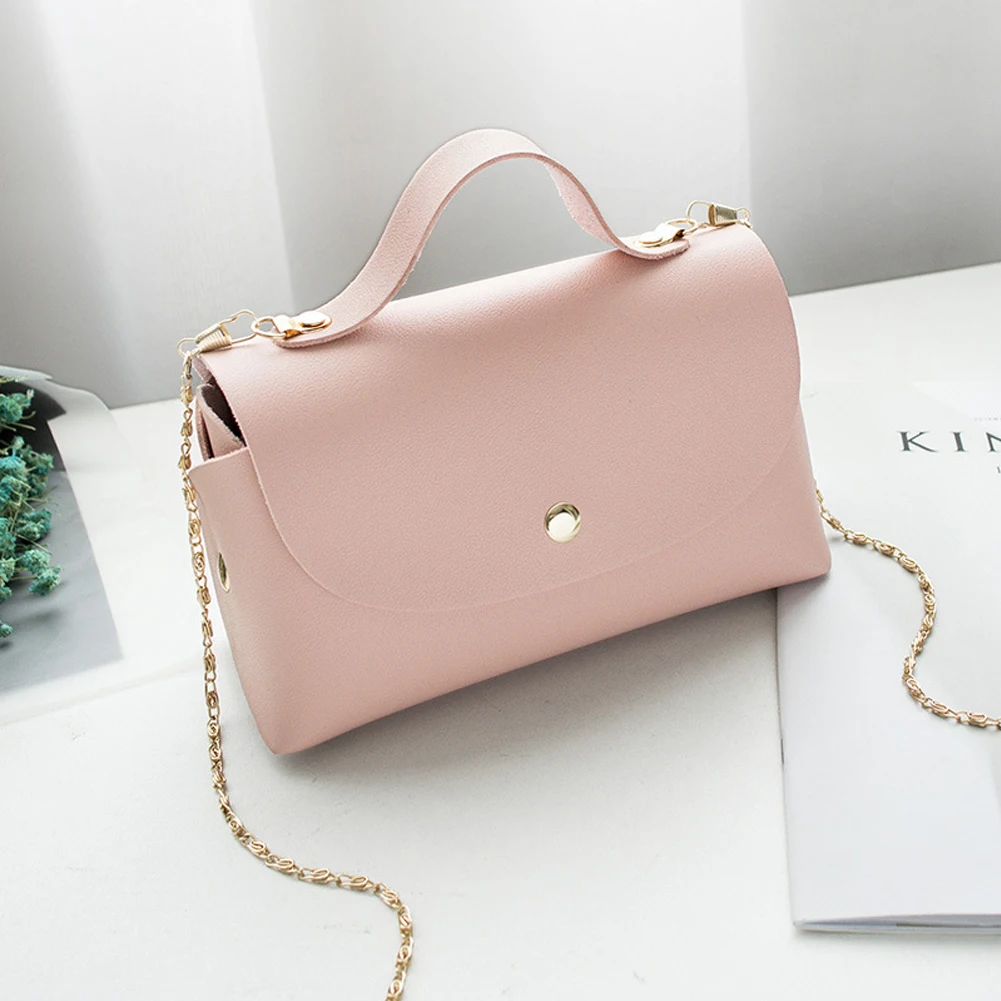 

Crossbody Bags For Women 2019 Small Chain Handbag PU Leather Hand Bag Ladies Designer Shoulder Bags Purses Candy Color
