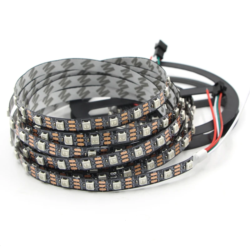 Светодиодная лента WS2812B ws2812 IC динамическая RGB USB 5050 черная ППМ подсветка